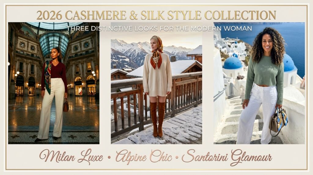 2026 Cashmere Knit 2 Silk Scarf Collection
