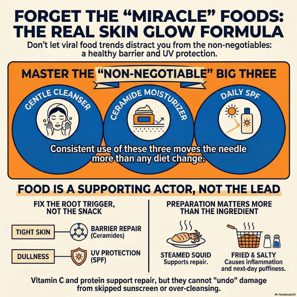 Does Eating Strawberries and Squid Really Give You Glass Skin Lets Break Down the Viral Beauty Trend 56461